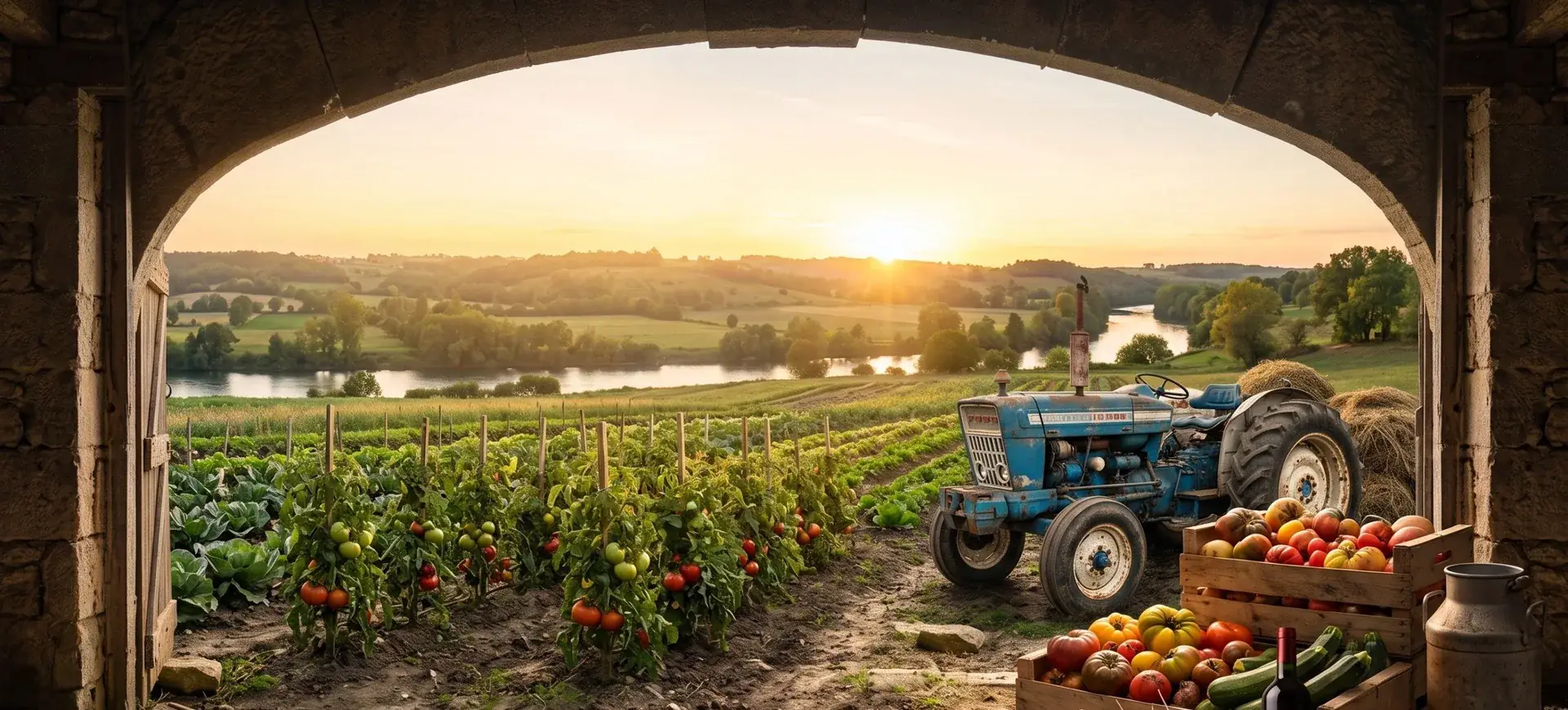 Légumes bio de saison prêts pour le drive fermier GoJardin